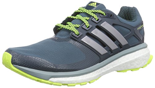 adidas Performance Energy Boost 2.0 ATR, Zapatillas de Running Hombre, Verde Viridian F15 Tech Silver Met F13 Solar Yellow, 48 EU