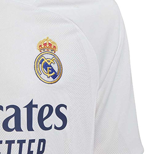 Adidas Real Madrid Temporada 2020/21 Equipación Completa Oficial, Niños, Blanco, 110 cm (4-5 años)