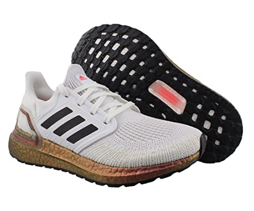 adidas Running Ultraboost 20 Blanco/Core Negro/Rosa Señal, (Blanco/Core Negro/Signal Pink), 37.5 EU