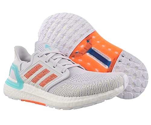 adidas Ultraboost 20 Primeblue - Tenis para correr para mujer, gris (Gris Oscuro/Naranja Verdadero/Azul Espíritu), 44 EU