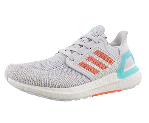 adidas Ultraboost 20 Primeblue - Tenis para correr para mujer, gris (Gris Oscuro/Naranja Verdadero/Azul Espíritu), 44 EU