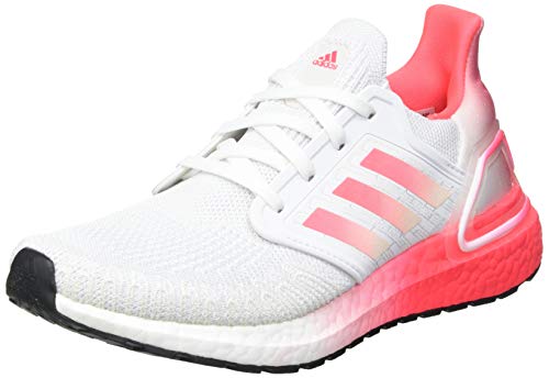 ADIDAS Ultraboost 20 Zapatilla para Correr en Carretera o Camino de Tierra Ligero con Soporte Neutral para Mujer Blanco Rosa 43 1/3 EU