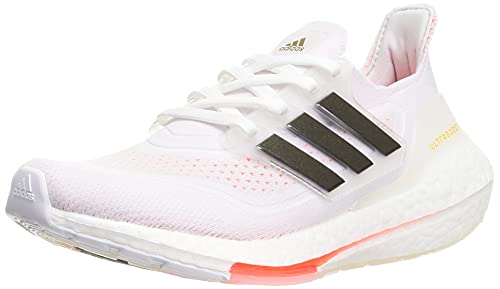 adidas Ultraboost 21 W, Zapatillas de Running Mujer, FTWBLA/NEGBÁS/Rojsol, 38 2/3 EU