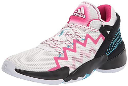 adidas unisex adult D.o.n. Issue 2 Basketball Shoes, White/Black/Black, 9 M US