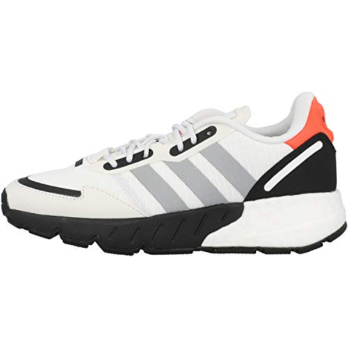 adidas ZX 1K Boost J, Zapatillas Deportivas, Crystal White Silver Met Core Black, 40 EU