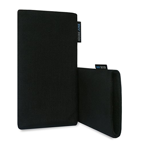 Adore June Classic Negro Funda Compatible con Samsung Galaxy S20 Plus, Material Resistente Efecto Limpiador de Pantalla