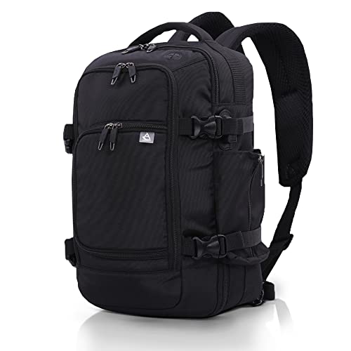 Aerolite 40x20x25cm Tamaño Máximo Permitido por Ryanair Equipaje de Mano Bolsa de Cabina Bolsa de Hombro Mochila Bolsa de Vuelo 40x20x25, Negro