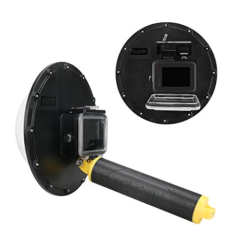 AFAITH Puerto de Domo para GoPro Hero 8, Alojamiento Impermeable Buceo Cubierta de Lentes para GoPro Hero 8, Burbuja Agarre Flotante Subacuática Carcasa Accesorios,Dome Port para gopro Hero 8 Black