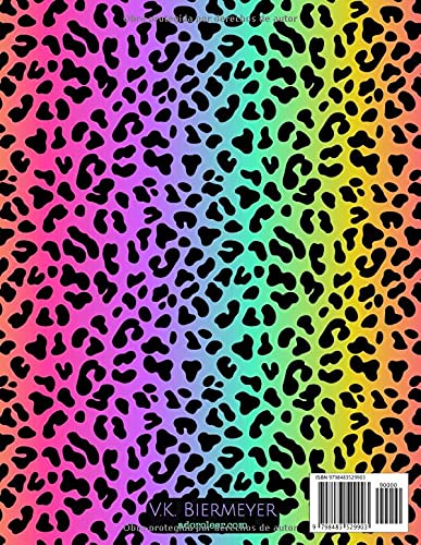 Agenda Mensual 2021 - 2022: Agenda Leopardo 2021 2022 - Planificador Mensual 2021 2022 Libreta con diseño de estampado de leopardo en colores neon - Agenda Mes Vista a4