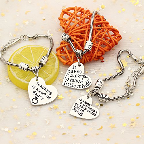 AGR8T Regalos de Agradecimiento a Profesores, 3 Pulseras de Acero Inoxidable para graduación, Regalos para Profesor, excelente joyería