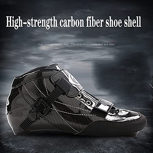 Agresivos patines en línea para hombre, con carcasa de fibra de carbono, calzado de competición para patinaje de velocidad(Size:11 /(28CM) /42)