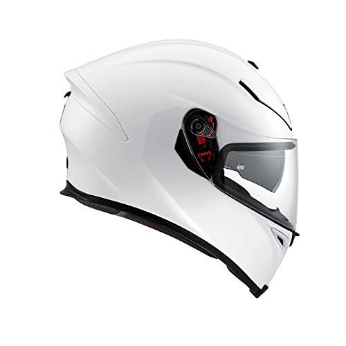 AGV 0041A4MY_005_XS K5 S Solid Casco Moto Integral, Blanco Perla, XS