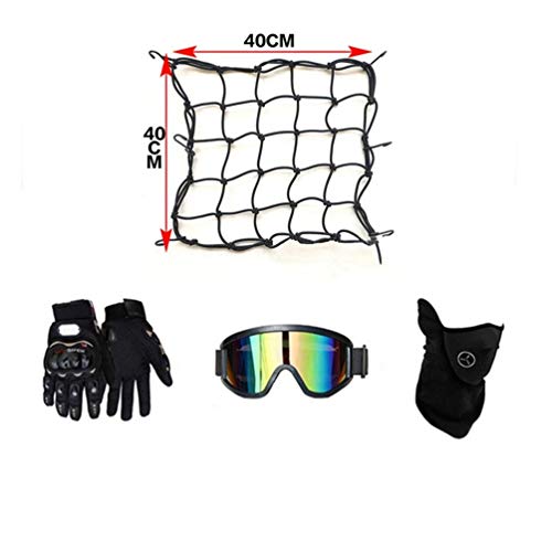 Aishengjia Cascos de Cross-Country, Cascos de Motocross, Gafas, Guantes, Redes de Motociclista, Cascos de Motociclista de Cross-Country, Cascos de protección integrales de MTB para Hombres y Mujeres