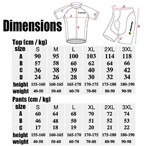 AJL Camiseta de Ciclismo para Hombre de Manga Corta Emiratos Árabes Unidos, Maillot de Ciclismo al Aire Libre Verano,Pro Road Bike Race Club, Conjunto Combinado Ciclo compresión Secado rápido