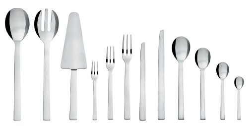 Alessi Santiago Servicio de Cubiertos, 24 Piezas, Acero Inoxidable, Gris (Pulido)