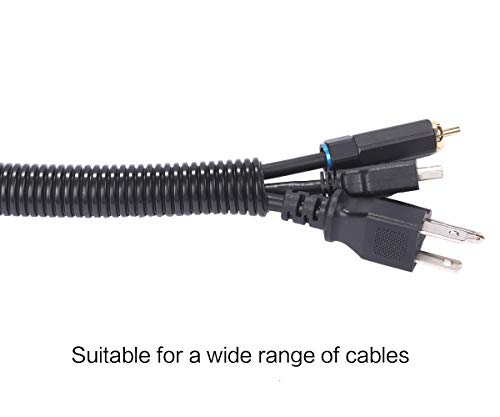 Alex Tech 7mm-3m 10mm-3m 13mm-3m Tubo Corrugado Flexible Tubo Protector de Cables para Cables Automotive Wires - Negro