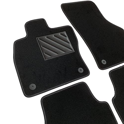 Alfombrillas para Audi A3 8V desde 2012> Sportback a partir de 2012 > a medida, antideslizante, talonera de goma reforzada y botones de fijación