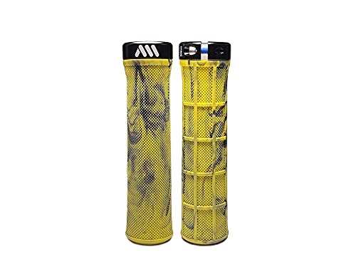 All Mountain Style AMS Puños Berm Grips, Unisex-Adult, Amarillo Camo, Universal
