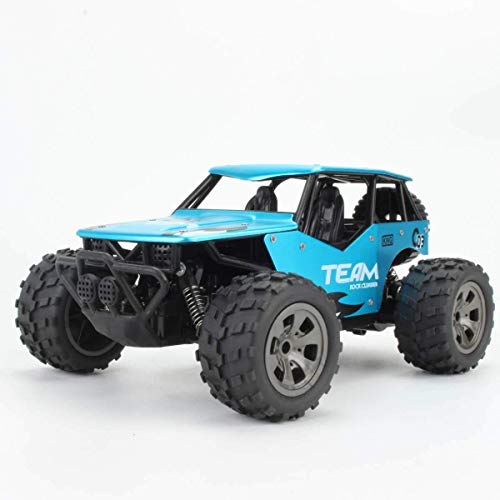 Alloy Climbing Off-Road Vehicle 1/18 High Speed Desert Rock Climbing Truck 2.4G Wireless Remote Control Off Road Cars Vehicle Electric Monster Truck All Terrain for Boys Girls Birthday Toy GIF (Blue