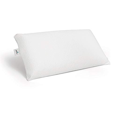 Almohada Viscoelástica Lavander con Doble Funda,150cm, Transpirable, Antiácaros, Termoregulable, Firmeza Media, Ergonómica, Perfecta Adaptabilidad a Cuello y Cabeza, Tejido Strech. Fabricada en España