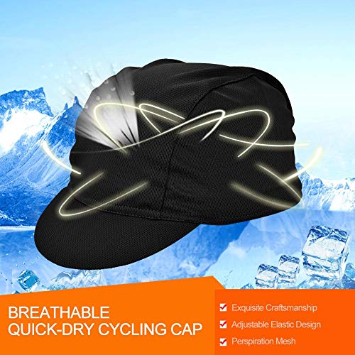 Alomejor Ciclismo Gorra de Secado rápido, Transpirable, Deportes al Aire Libre, Sunhat Ciclismo Sombreros de Sol para Ciclismo Correr Trailrunning Triatlon(Black)