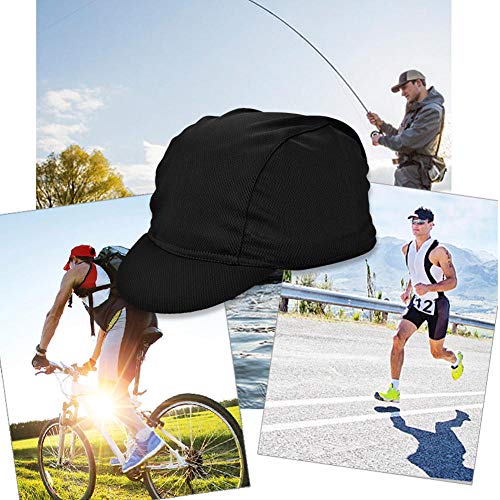 Alomejor Ciclismo Gorra de Secado rápido, Transpirable, Deportes al Aire Libre, Sunhat Ciclismo Sombreros de Sol para Ciclismo Correr Trailrunning Triatlon(Black)