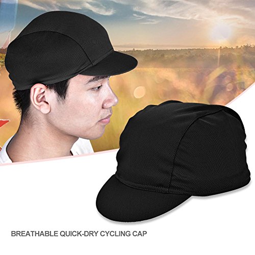 Alomejor Ciclismo Gorra de Secado rápido, Transpirable, Deportes al Aire Libre, Sunhat Ciclismo Sombreros de Sol para Ciclismo Correr Trailrunning Triatlon(Black)