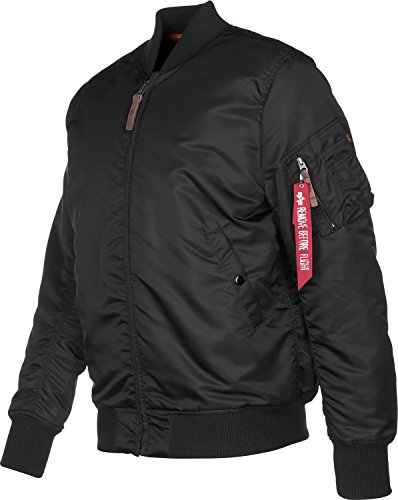 ALPHA INDUSTRIES 168100-3-M Chaqueta Bomber, Negro (Black 3), Medium (Tamaño del Fabricante: M) para Hombre