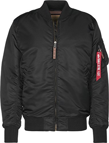 ALPHA INDUSTRIES 168100-3-M Chaqueta Bomber, Negro (Black 3), Medium (Tamaño del Fabricante: M) para Hombre