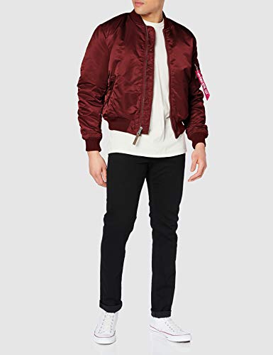 ALPHA INDUSTRIES Flight Jacket|MA-1 VF 59 Chaqueta, Rojo (Burgundy 184), M para Hombre