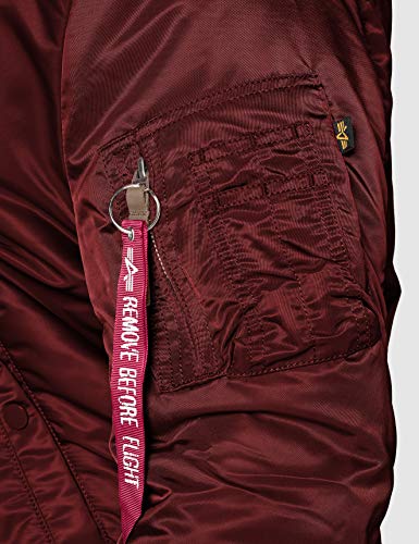 ALPHA INDUSTRIES Flight Jacket|MA-1 VF 59 Chaqueta, Rojo (Burgundy 184), M para Hombre