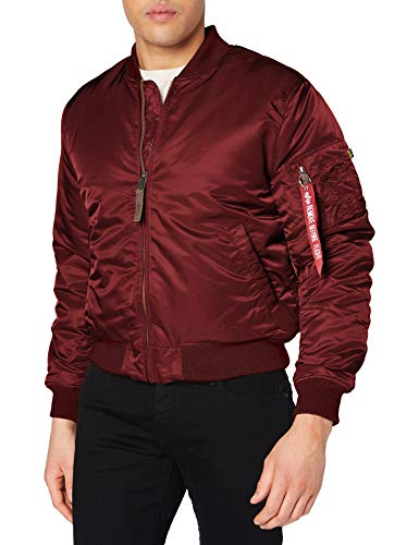 ALPHA INDUSTRIES Flight Jacket|MA-1 VF 59 Chaqueta, Rojo (Burgundy 184), M para Hombre