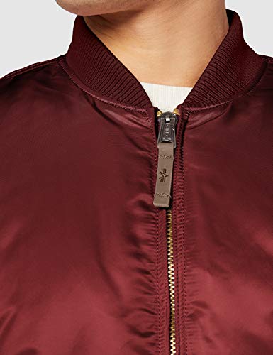 ALPHA INDUSTRIES Flight Jacket|MA-1 VF 59 Chaqueta, Rojo (Burgundy 184), M para Hombre