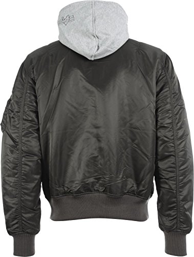 Alpha Industries MA-1 D-Tec Chaqueta, Gris (Black 04), X-Large (Tamaño del Fabricante: XL) para Hombre