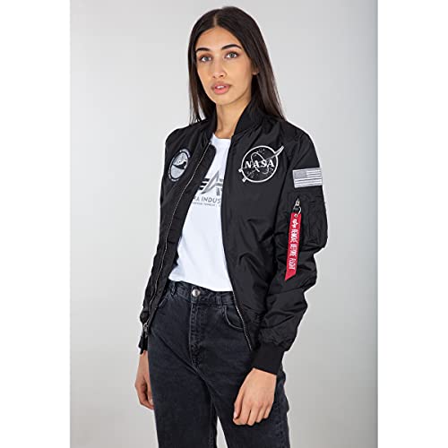 ALPHA INDUSTRIES Ma-1 TT NASA Reversible Wmn Chaquetas, Negro, S para Mujer