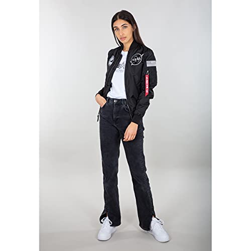 ALPHA INDUSTRIES Ma-1 TT NASA Reversible Wmn Chaquetas, Negro, S para Mujer