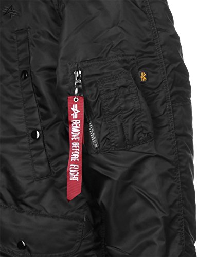 ALPHA INDUSTRIES N3B Parka, Negro (Black), L para Hombre