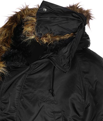 ALPHA INDUSTRIES N3B Parka, Negro (Black), L para Hombre