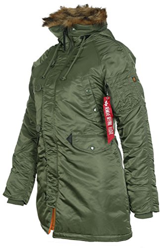 ALPHA INDUSTRIES N3b VF 59 Wmn Chaqueta, Sage-Green, M para Mujer