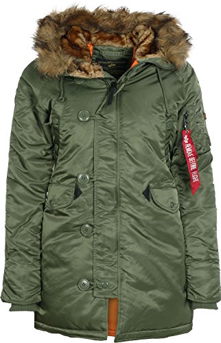 ALPHA INDUSTRIES N3b VF 59 Wmn Chaqueta, Sage-Green, M para Mujer