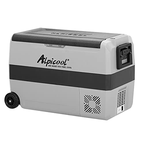 Alpicool T50 50L refrigerador del coche congelador portátil del coche 12/24V refrigerador eléctrico para camping, viaje por carretera, picnic