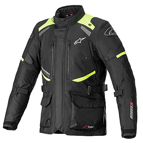 Alpinestars Andes V3 DryStar - Chaqueta de moto para hombre, color negro/amarillo, talla XL