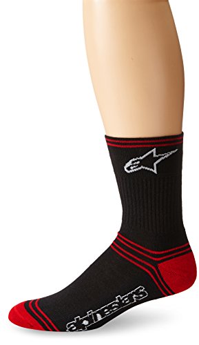 Alpinestars - Calcetines para Hombre, Talla S-M (Talla del Fabricante : S/M), Color Negro/Rojo