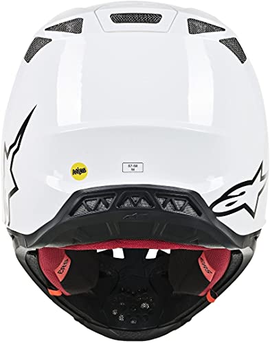 Alpinestars Casco Mx 2019 S-M8 Solid Blanco (S, Blanco)