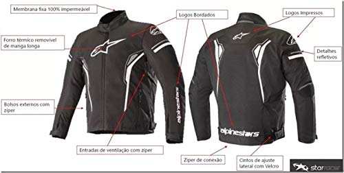 Alpinestars Chaqueta moto T-sp-1 Waterproof Jacket Negro Amarillo, Negro/Amarillo, L