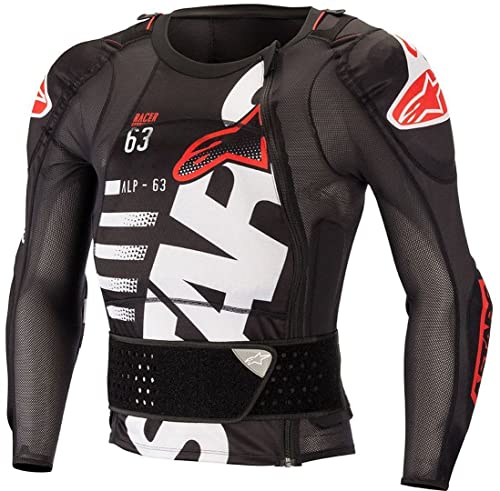 Alpinestars Chaqueta Protectora Mx Sequence Negro-Blanco-Rojo (L, Negro)