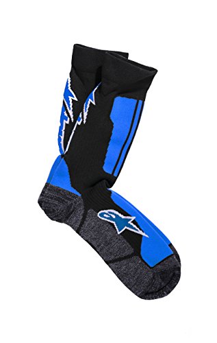 Alpinestars Hombres de tripulación Calcetines, Hombre, Color Black Royal Blue, tamaño Small