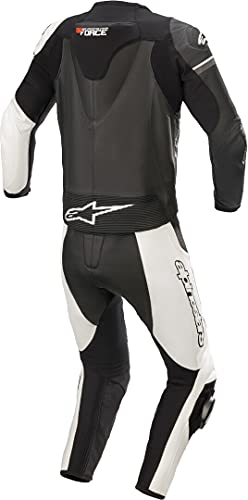 Alpinestars Mono de piel para moto GP Force Phantom de 2 piezas, color negro, blanco y gris, talla 58