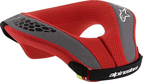 Alpinestars Rollo de cuello juvenil Sequence para niño, color negro, rojo, pequeño/mediano