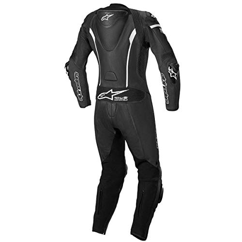 Alpinestars Stella Missile - Traje de moto de piel para mujer, compatible con Tech Air, color negro y blanco, 46